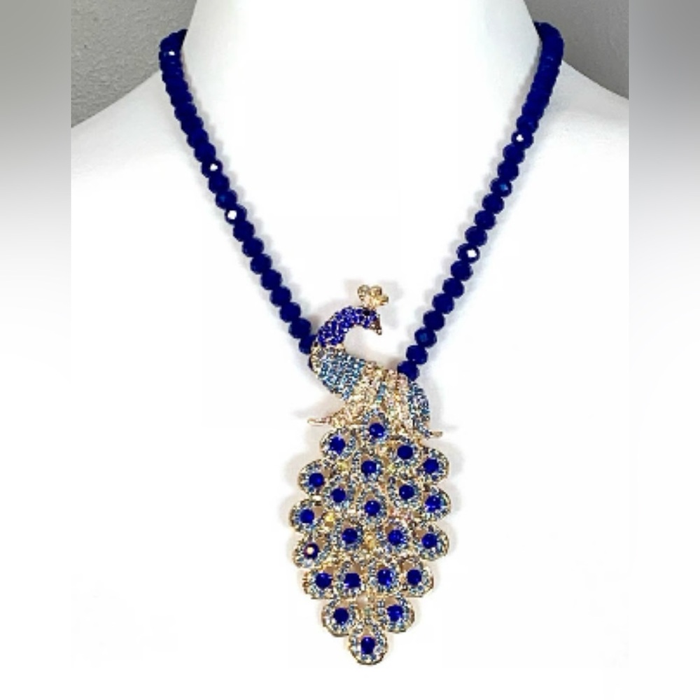 NEW Eye Candy Peacock Necklace